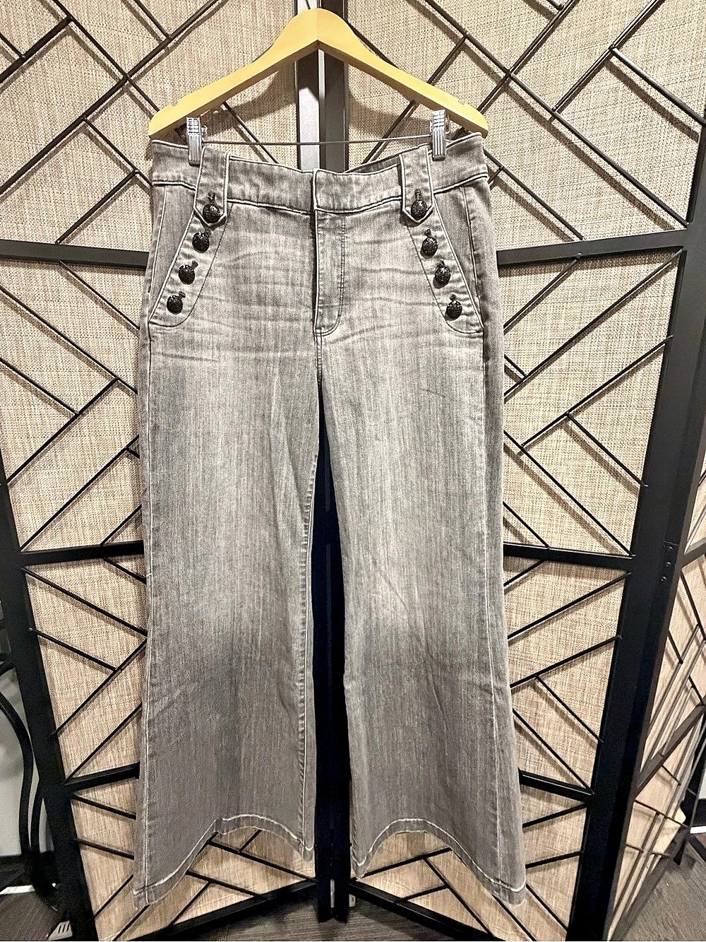 WHBM Mariner High-Rise Wide Leg Jeans in ✨Persian Night✨ NWT -Sz 14 - Picture 3 of 11